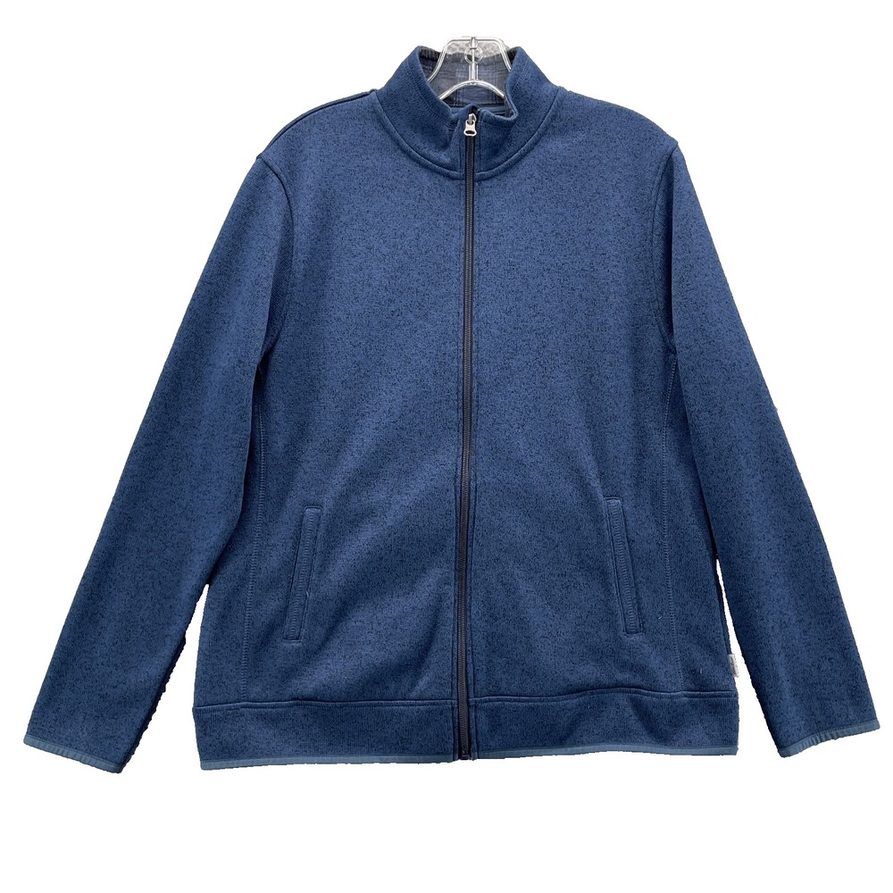 Eddie Bauer Fleece Jacket Women Large Blue Gorpcore Athleisure Chic Camping Hike